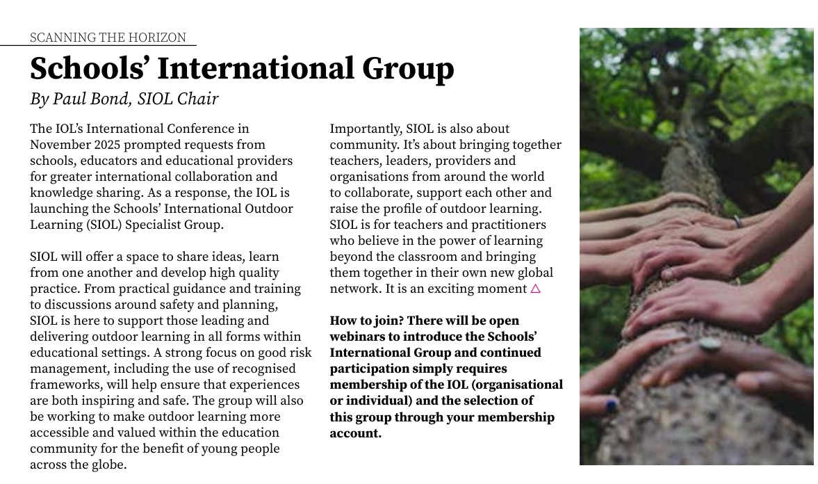 Schools International - Horizons 114 article